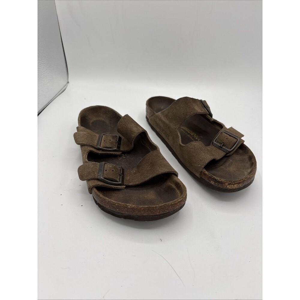 Birkenstock 36 Unisex Arizona Soft Footbed Suede Leather Sandals - Carafe Tonal